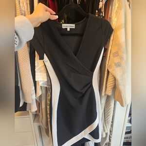 Black and White Sleeveless Dress